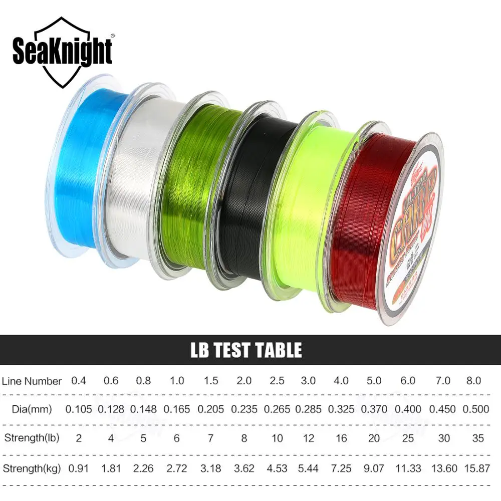 Нейлоновая рыболовная леска SeaKnight 100 м 2 35 фунтов сверхпрочная Высококачественная