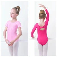girls kids ballet leotard bodysuit cute back bowknot child dance leotards cotton gymnastics leotards