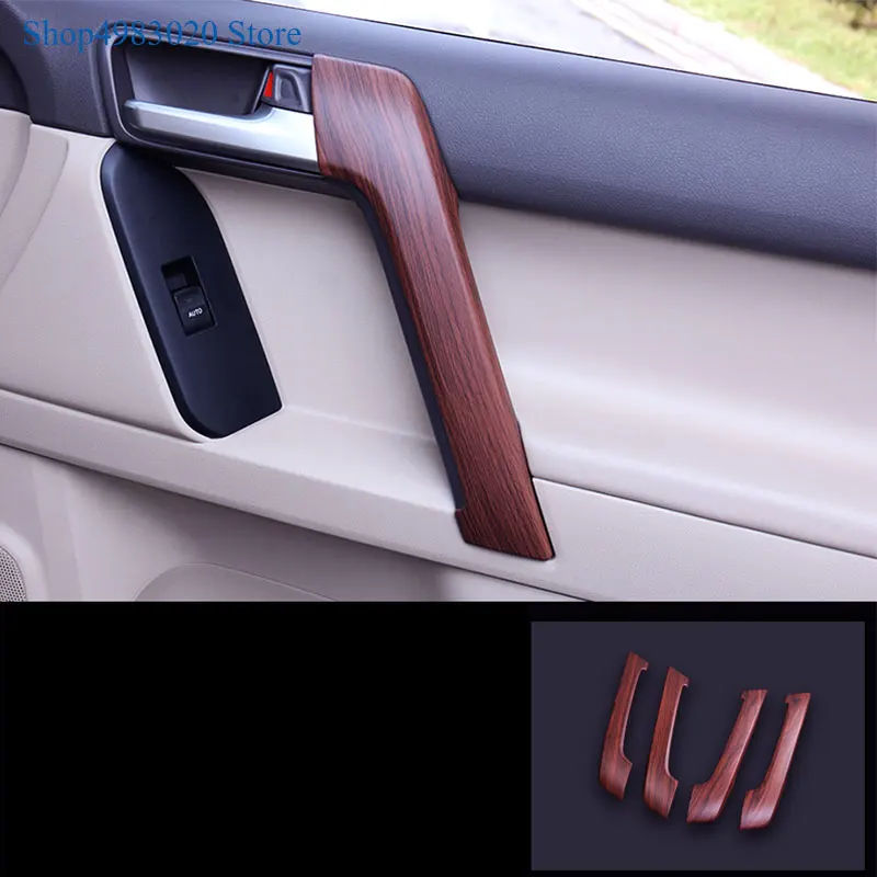 Внутренняя отделка ручки двери из соснового дерева ABS 4 шт. Накладка для Toyota Land