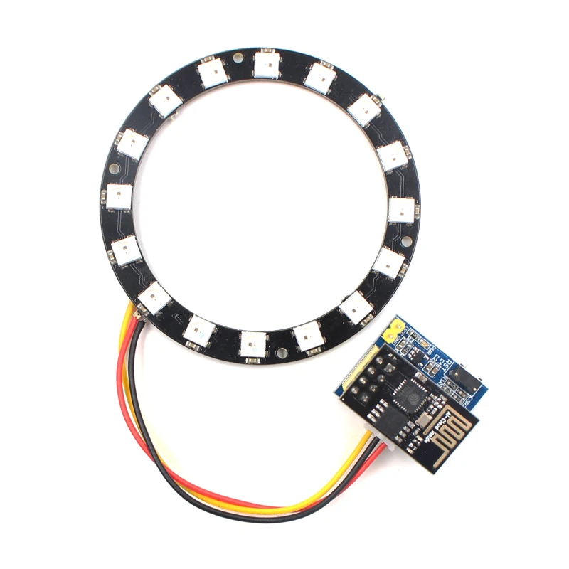 ESP8266 ESP 01S RGB светодиодный модуль контроллера для Arduino IDE WS2812 светильник Ring String Smart