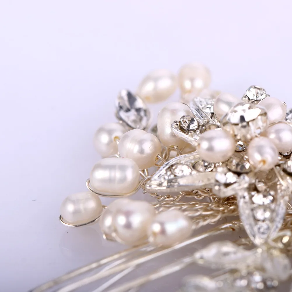 Заколки для волос с цветами Tuliper женские хрустальные стразы украшение свадебные