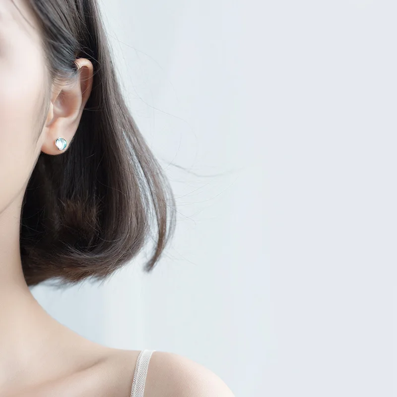 INALIS оптовая продажа модные серьги гвоздики из стерлингового серебра S925 пробы