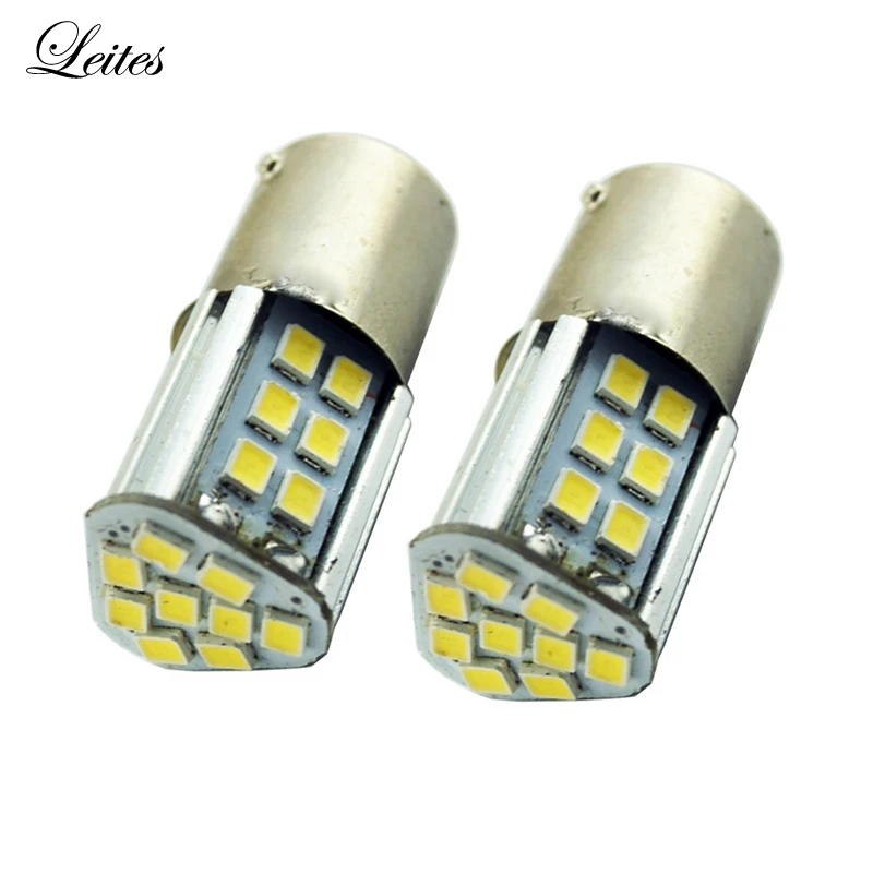 Leite 1 шт. яркая белая BA15S 1156 2835 600 люмен лампочка 1157 Bay15d 27smd Светодиодная Лампочка