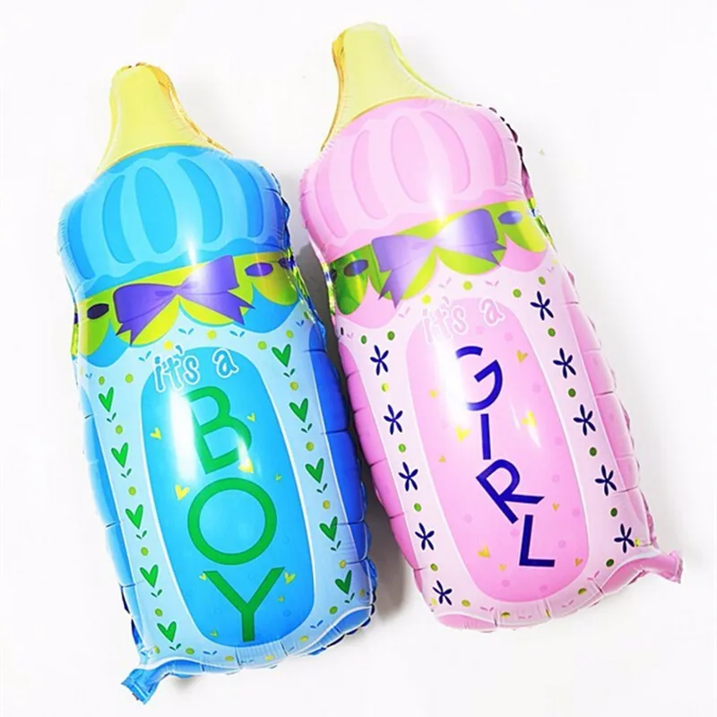 

Wholesale 10 pcs/lot New Sale Girl Boy Milk Bottle Foil Balloons 80*44 cm For Baby Birthday Party Halloween Decoration