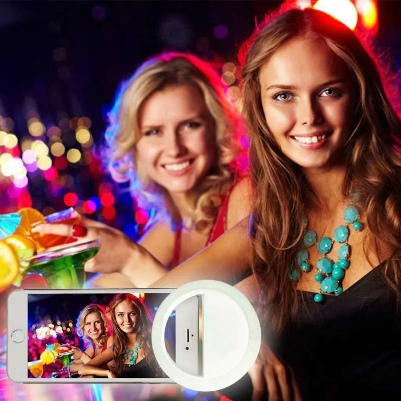 Wrumava очаровательные глаза мобильного телефона селфи кольцо свет вспышки