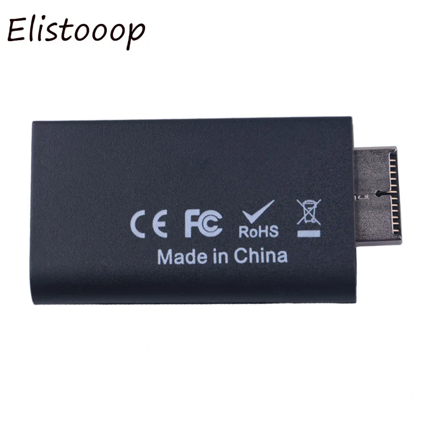 Black Elistooop для PS2 к HDMI видео конвертер 3,5 мм аудио PS2 плеер к HDMI разъем для HDTV Поддержка 480i 576i 480P - Цвет: Black