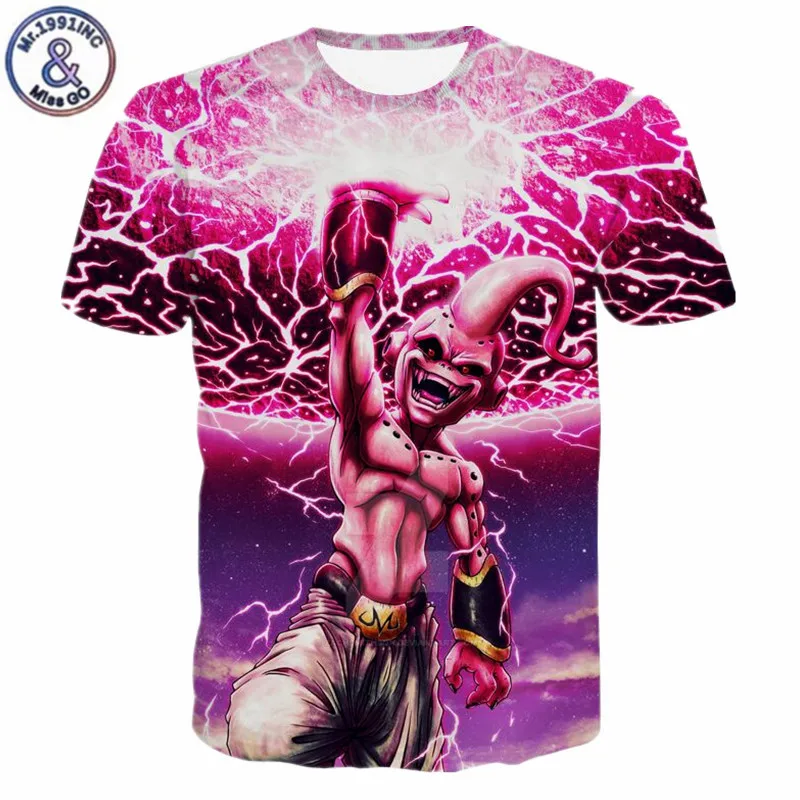 4XL Футболка с драконом футболка для мужчин и женщин Majin Boo Buu новинка футболки