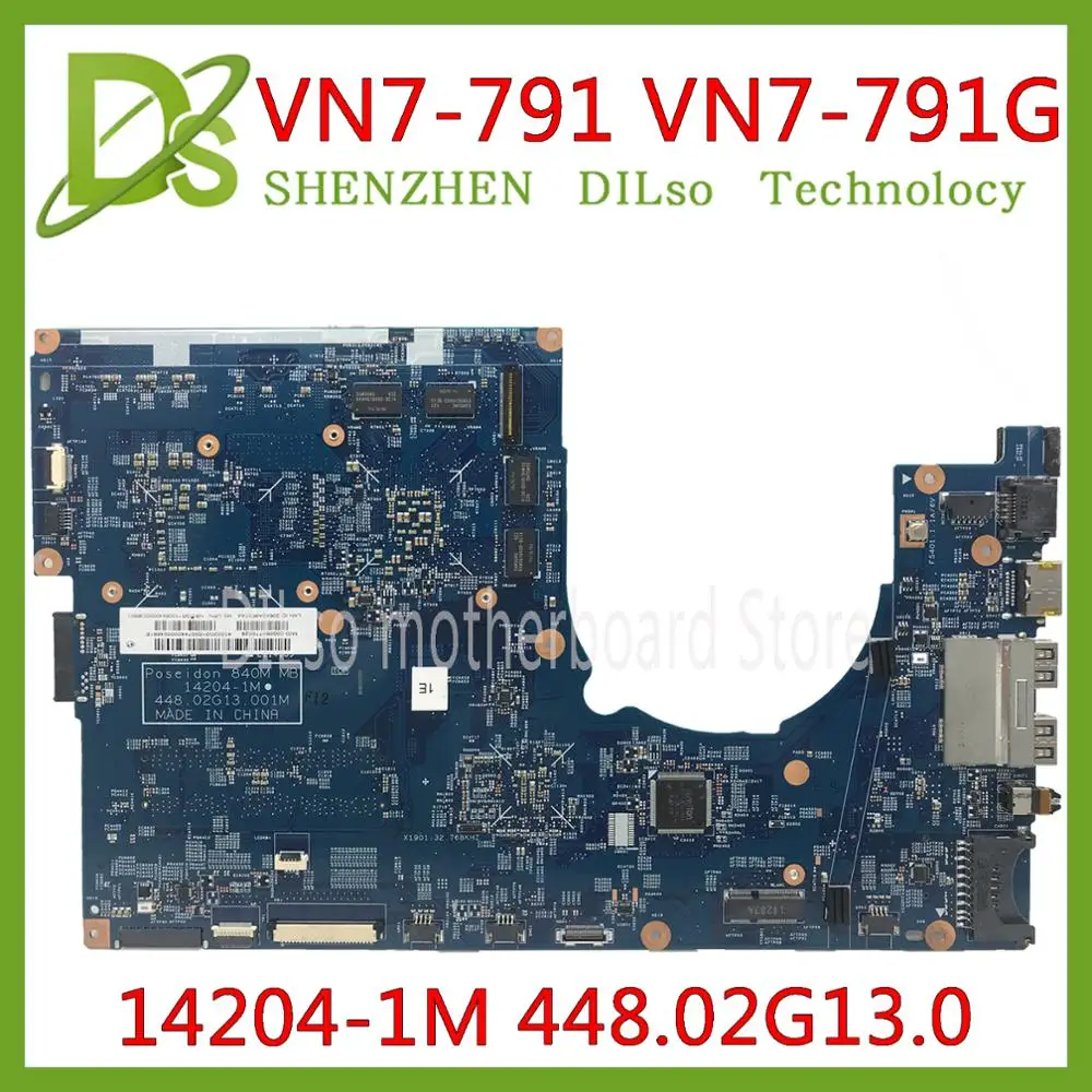 KEFU 14204 1M 448.02G13.0 материнская плата для Acer Aspire VN7 791 791G mianboard i7 4710HQ оригинальная