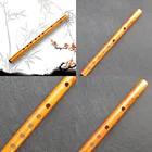 Традиционная китайская бамбуковая флейта, 6 отверстий, Вертикальная флейта, кларнет, студенческий музыкальный инструмент, деревянный цвет