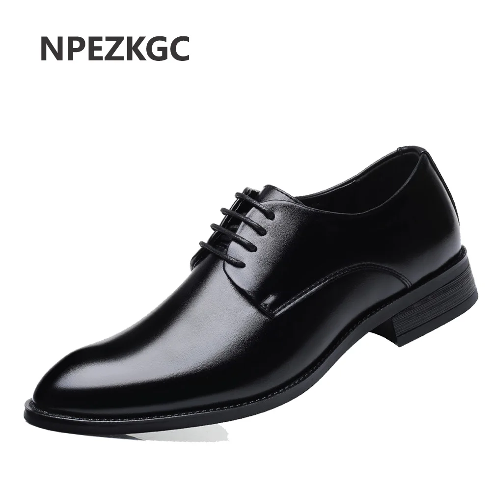 NPEZKGC/мужская деловая обувь; деловая повседневная обувь из натуральной кожи; мужская модельная Роскошная офисная обувь; Мужская обувь; размер 48