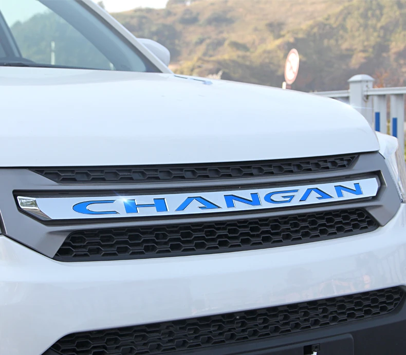 Автомобильные аксессуары для Changan CS75, автомобильная решетка, передний логотип, буква, наклейка из нержавеющей стали, Стайлинг, модифицированные декоративные наклейки