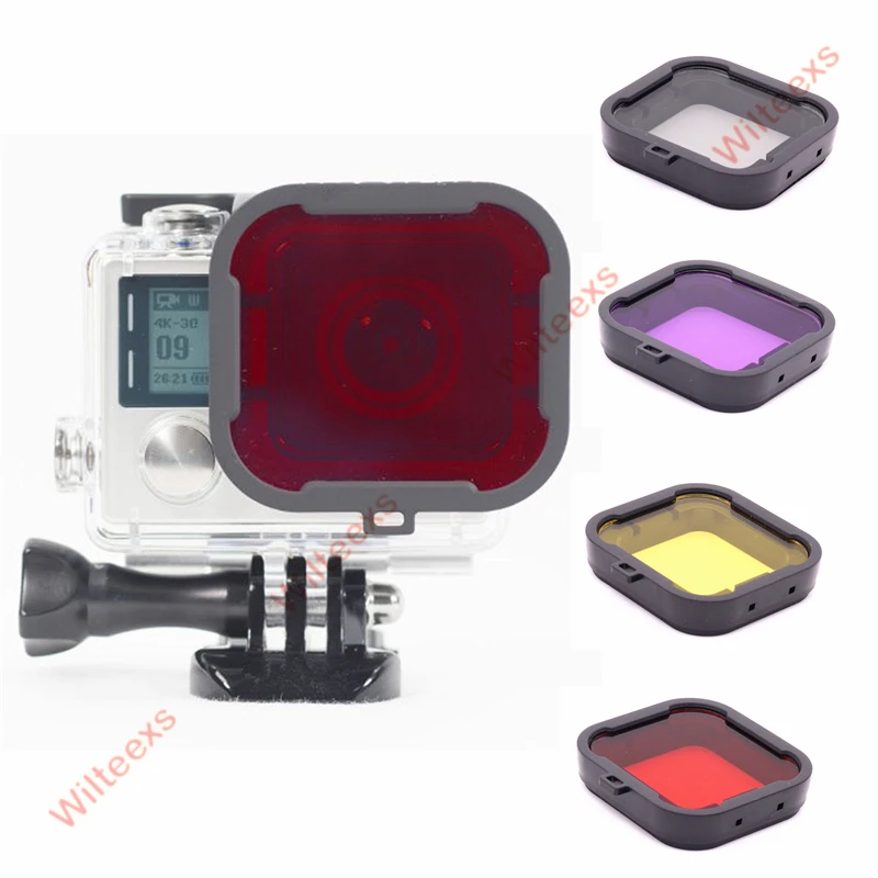 Фильтр для объектива WILTEEXS фильтр дайвинга HERO 3 + 4 корпус камеры подводный