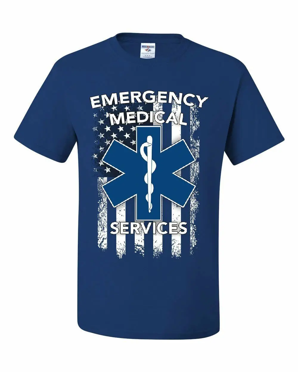EMT Star of Life EMS metric футболка с флагом США|Мужские футболки| |