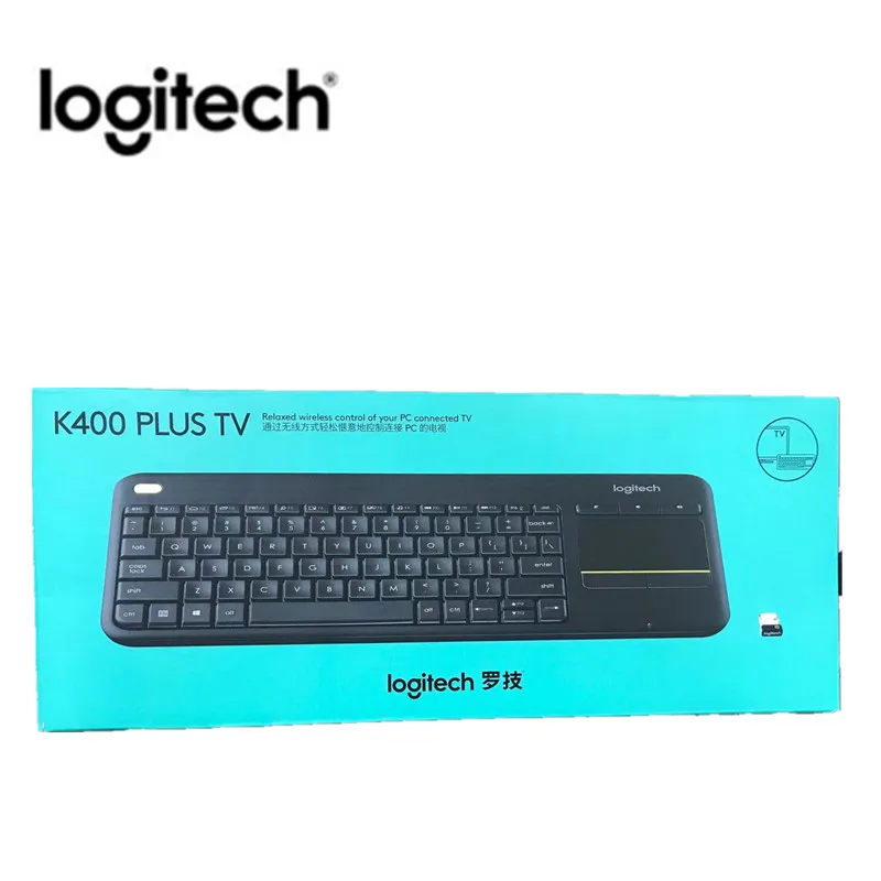 Logitech K400 плюс K400PLUS Беспроводной клавиатура с тачпадом клавиатура для ПК ТВ