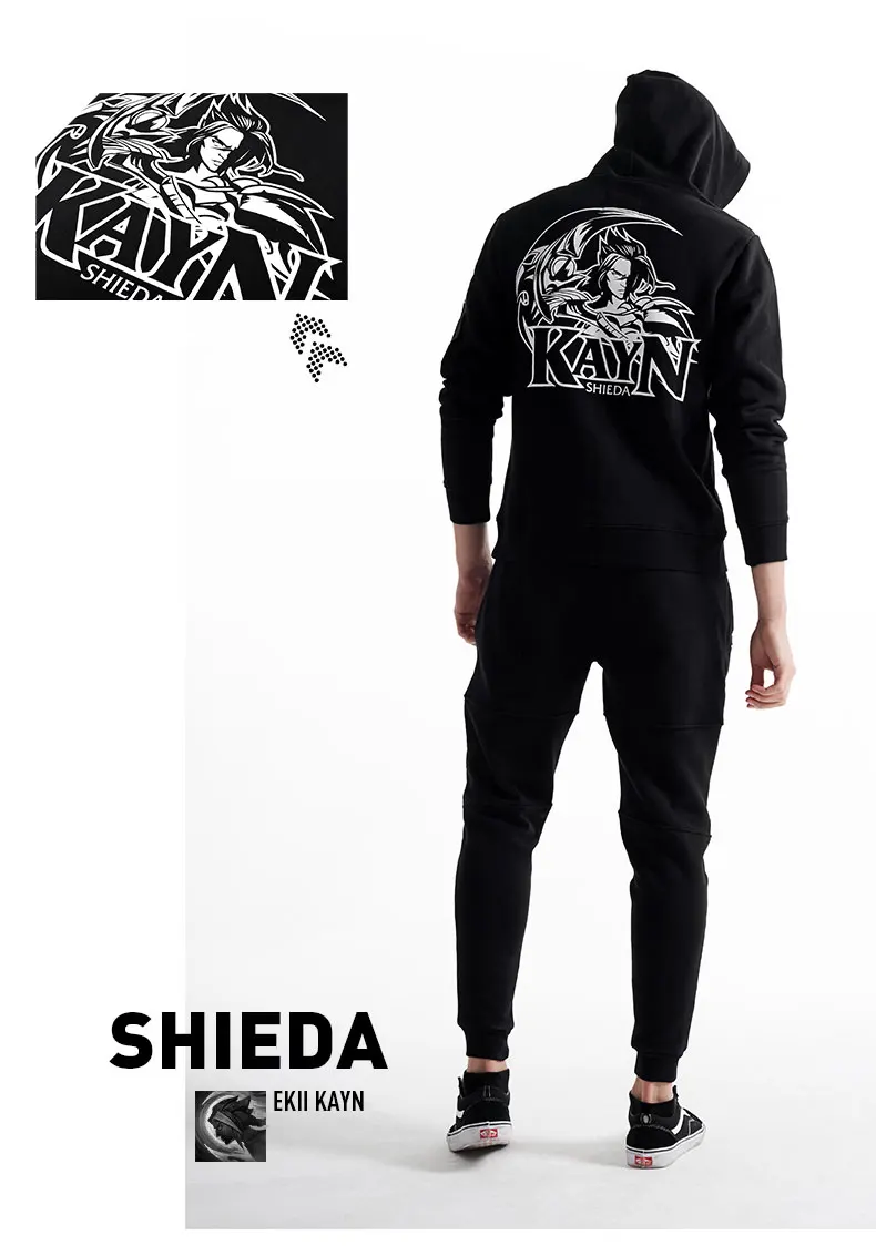 TEE7 GG серия best king sneaking assassin night running sports edition kai ying Мужской Хлопковый жилет на молнии с капюшоном модные толстовки с капюшоном