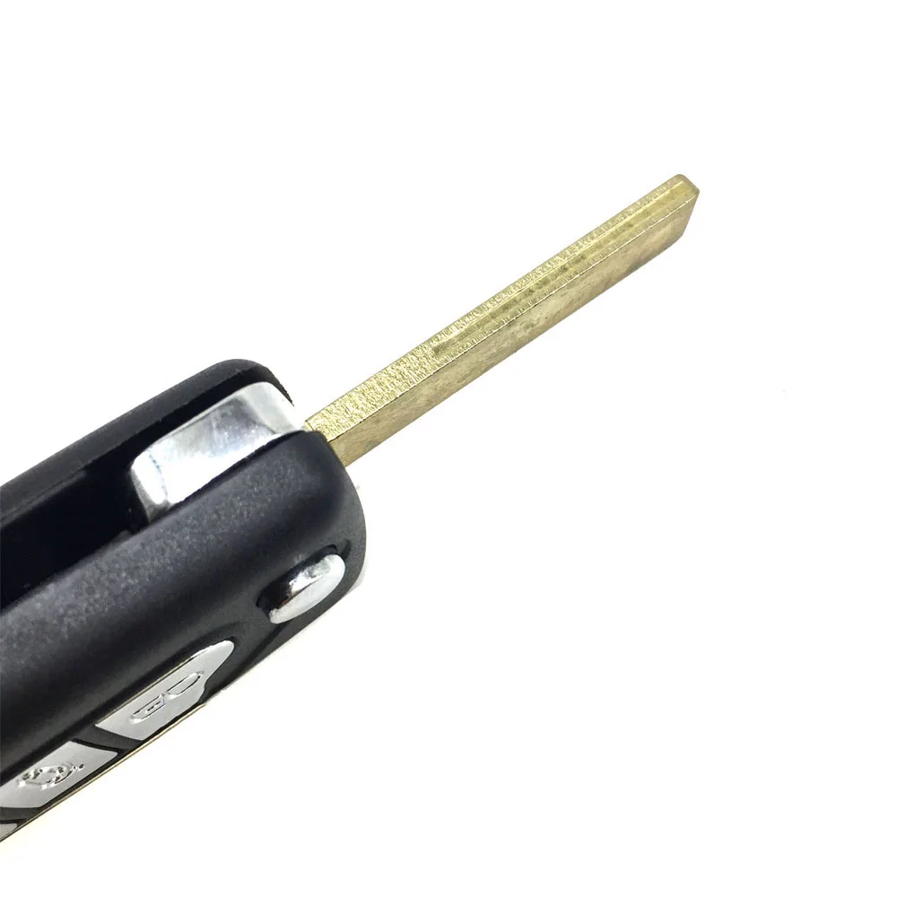 With Groove blade KEYECU Замена складной пульт дистанционного ключа оболочки корпуса 2 кнопки для Citroen C3 DS3 2009- с HU83 или VA2 необработанное лезвие без логотипа - Количество кнопок: With Groove blade