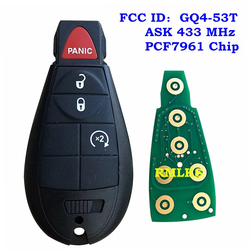 Дистанционный брелок Fobik Smart Key для DODGE ram 1500 2500 3500 2013 дистанционный брелок GQ4-53T 433 МГц/PCF7961AG