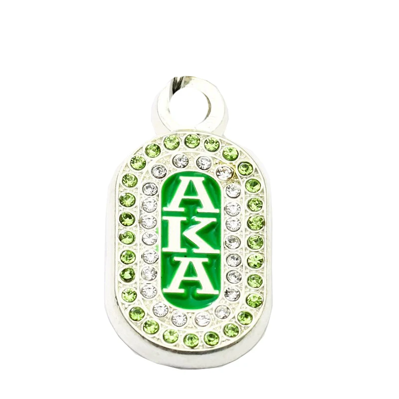 green aka 100 шт греческое братство Dst AEO Delta Sigma Theta AKA SGR Sigma Gamma Rho ZETA PHI BETA Dive Nine Dog Tag charm - Окраска металла: green aka