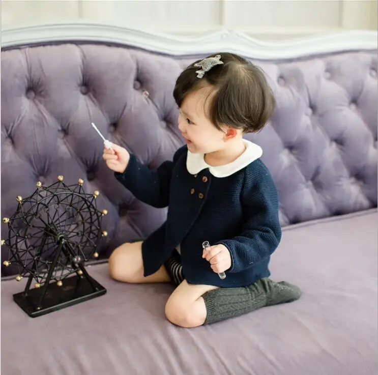2018 new girls boys 2pcs knitted suits sweater+shorts autumn winter kids sets warm clothes | Детская одежда и обувь