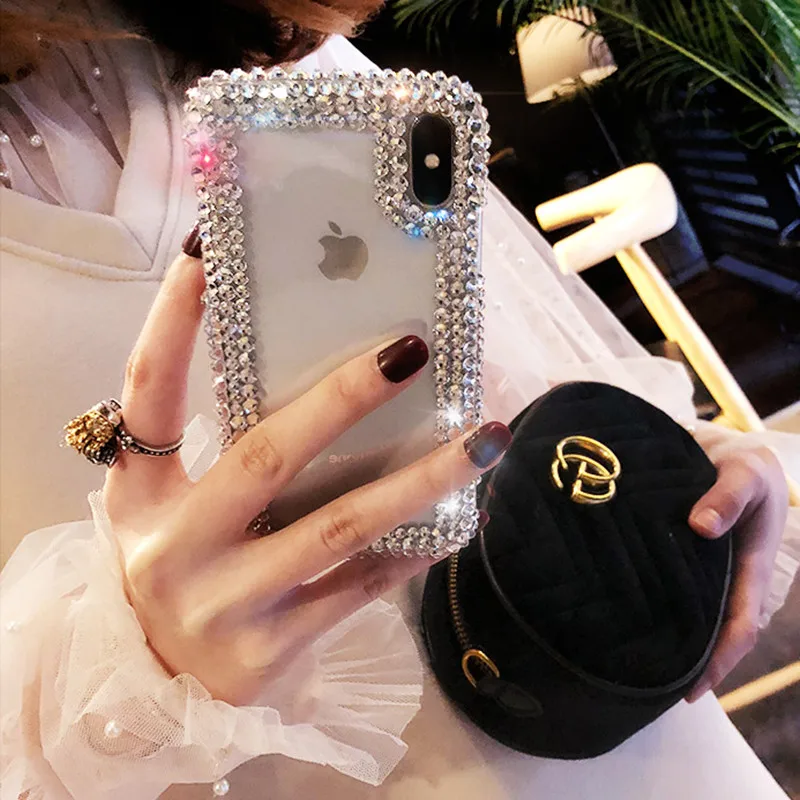 Ayeena Роскошный чехол для телефона ручной работы с бриллиантами Iphone 8 7 7P Bling 3D
