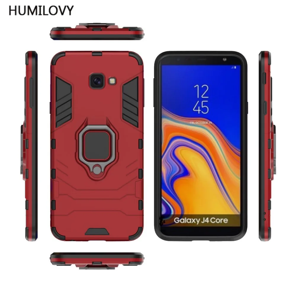 For Samsung Galaxy J4 Core Case Fundas Finger Ring Holder Shockproof Armor Cases J4Core J410F J410 Cover |