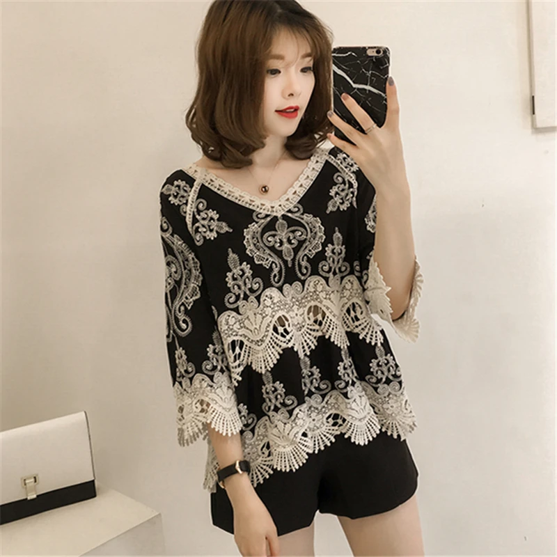 Цветочный Вышивка шифон Блузки для малышек 2017 женская обувь женский рубашка