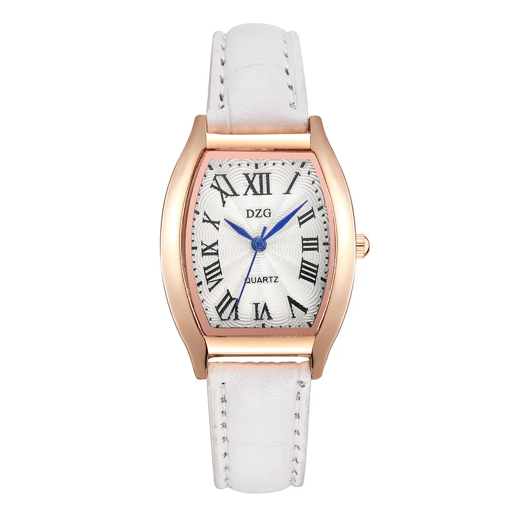 Модные Цвет ремешок цифровой циферблат кожаный Кварцевые аналоговые наручные