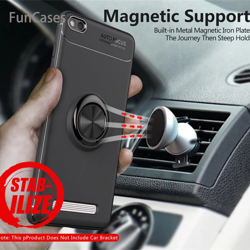 Для Xiaomi Redmi 4A чехол цветной металлический кольцевой магнитный держатель Мягкий