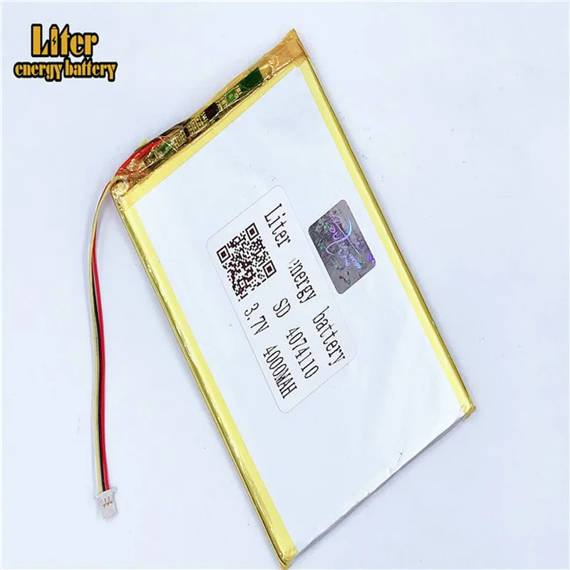 Вилка 1 0 3P 4074110 4075110 3 7 V 4000mah планшетный ПК дюймовый MP4 MP5 lipo аккумулятор в
