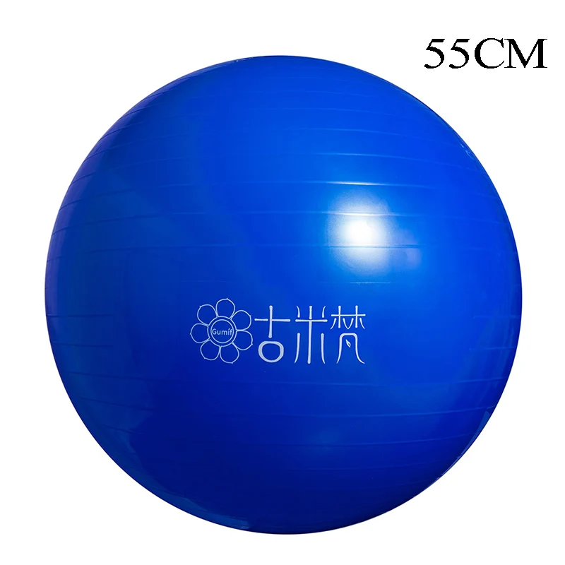 Blue 55CM Мячи для йоги GUMIF, спортивные мячи для пилатеса, фитнес-мячи, гимнастический баланс, тренировочный мяч, массажный мяч, 55 см, 65 см, насос - Цвет: Blue 55CM