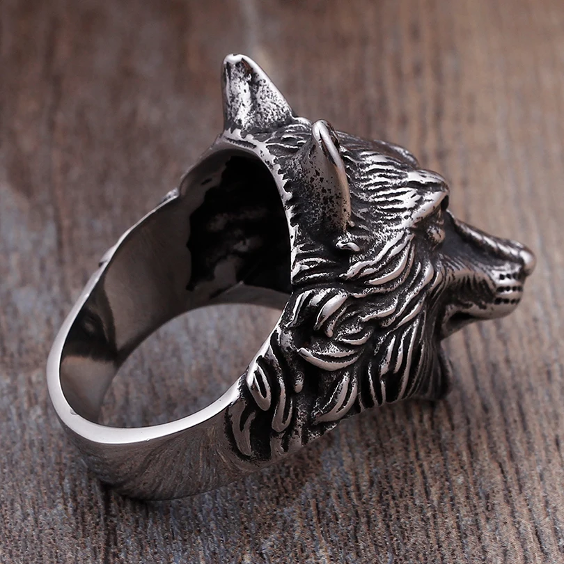 Мужские хипстерские кольца Goth Rocker metaler золотистое кольцо из нержавеющей стали с