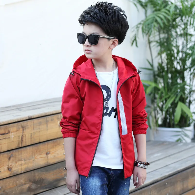 

Jackets For Boys Teenage Clothes 2020 Windbreaker Teens Toddlers Coat Hooded Kids Outwear 5-15 Years Vetement Enfant Garcon