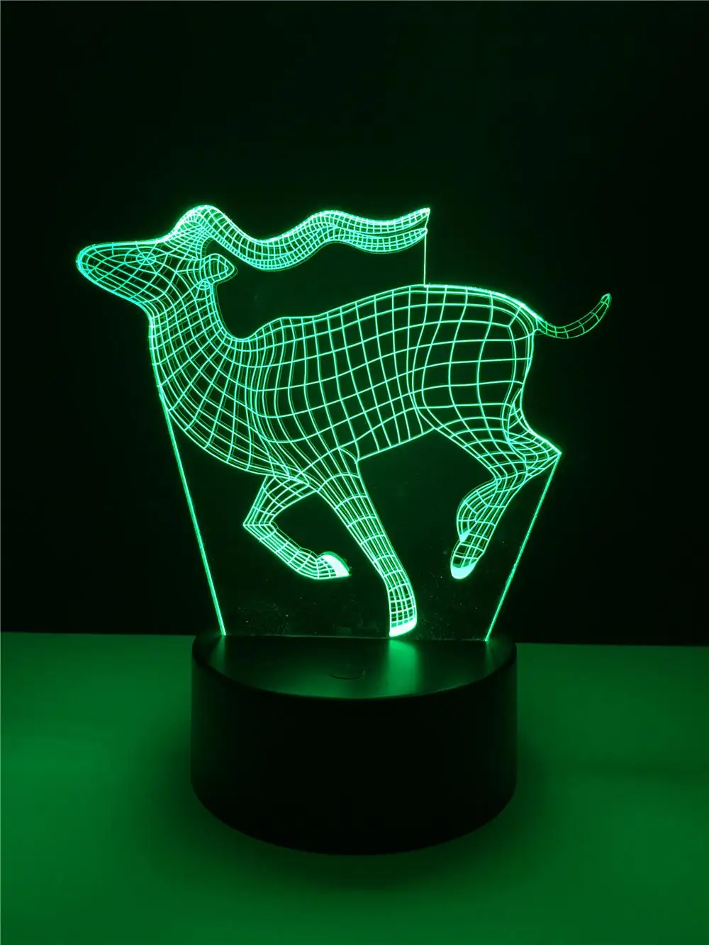 Популярная новинка светодиодная 3D лампа в виде животного прыгающий олень USB