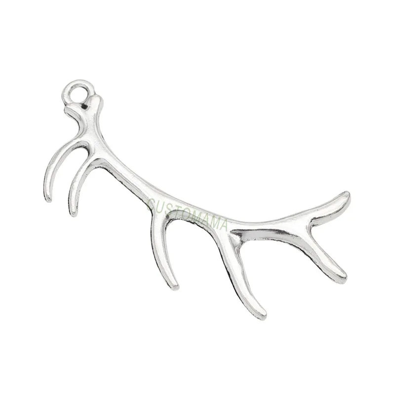 15pcs-Antique Серебряный тон оленьих рогов очарование кулон Рога Подвески 66x32 мм |