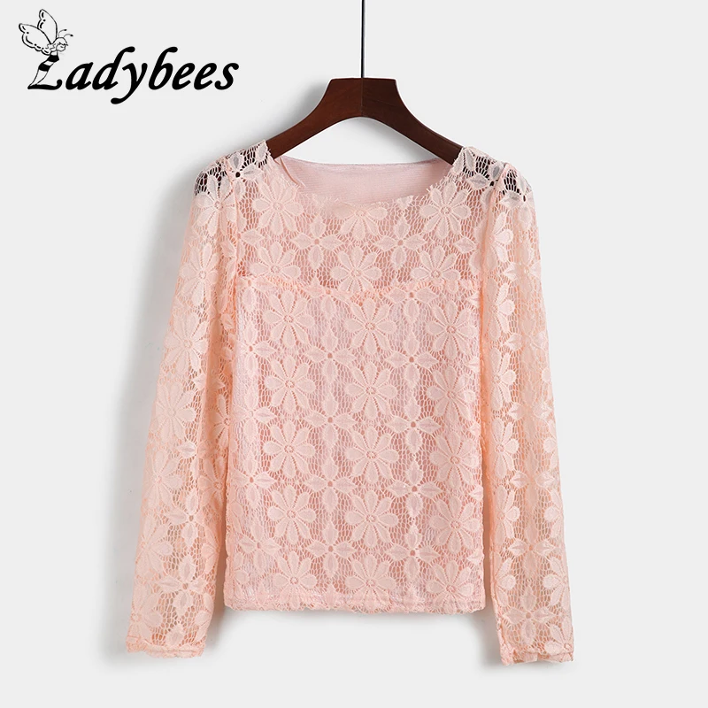 Willstage Women XXXXXL Plus size T-shirts Long Sleeve Lace Tops oversize 5XL Shirt Floral Casual Slim Tee 2019 Autumn Clothing | Женская