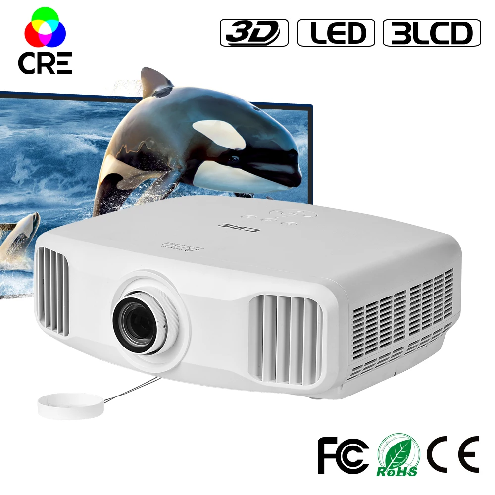Псу X8000 проектор для домашнего кинотеатра 1080 P 3lcd школы 3D портативный бизнес