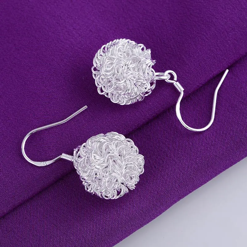 Посеребренные серьги посеребренные модные ювелирные изделия Переплетенные