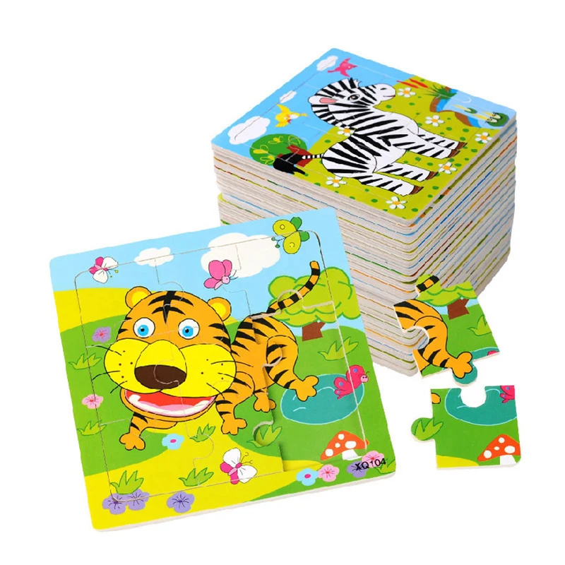 Стоматологический домик Детские деревянные игрушки 9 шт Пазлы милые Мультяшные