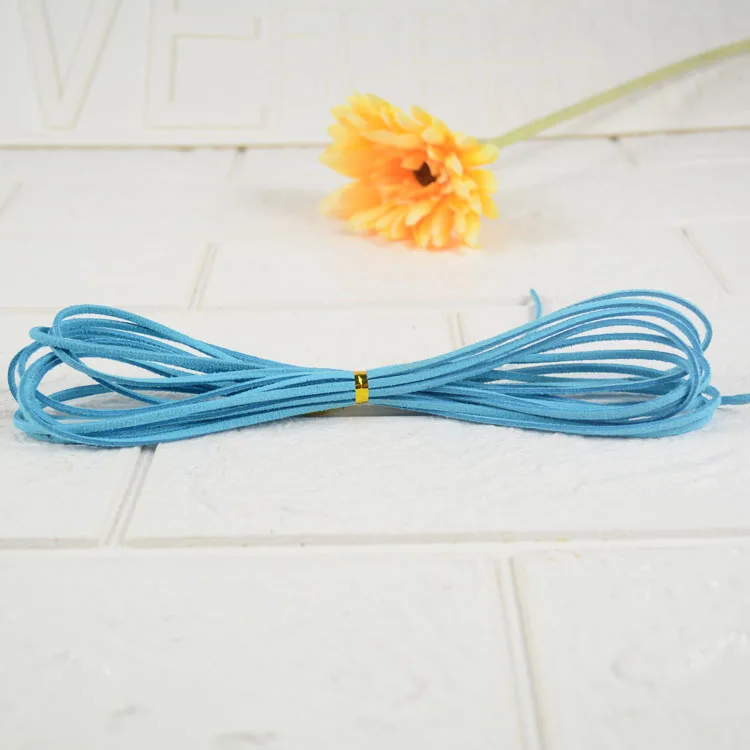 as pic 5Yards Faux Suede Leather Cord Thread for beading making Leather Luggage Tag - Цвет: as pic