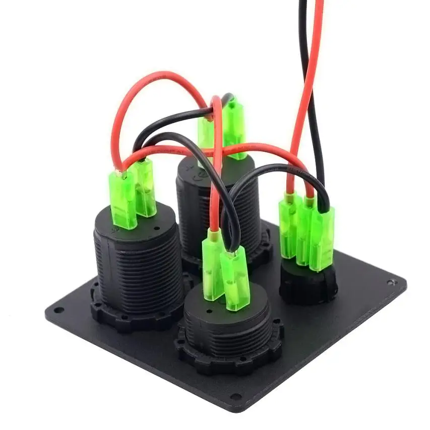 Автомобильная судовая алюминиевая коммутационная плата USB вольтметр