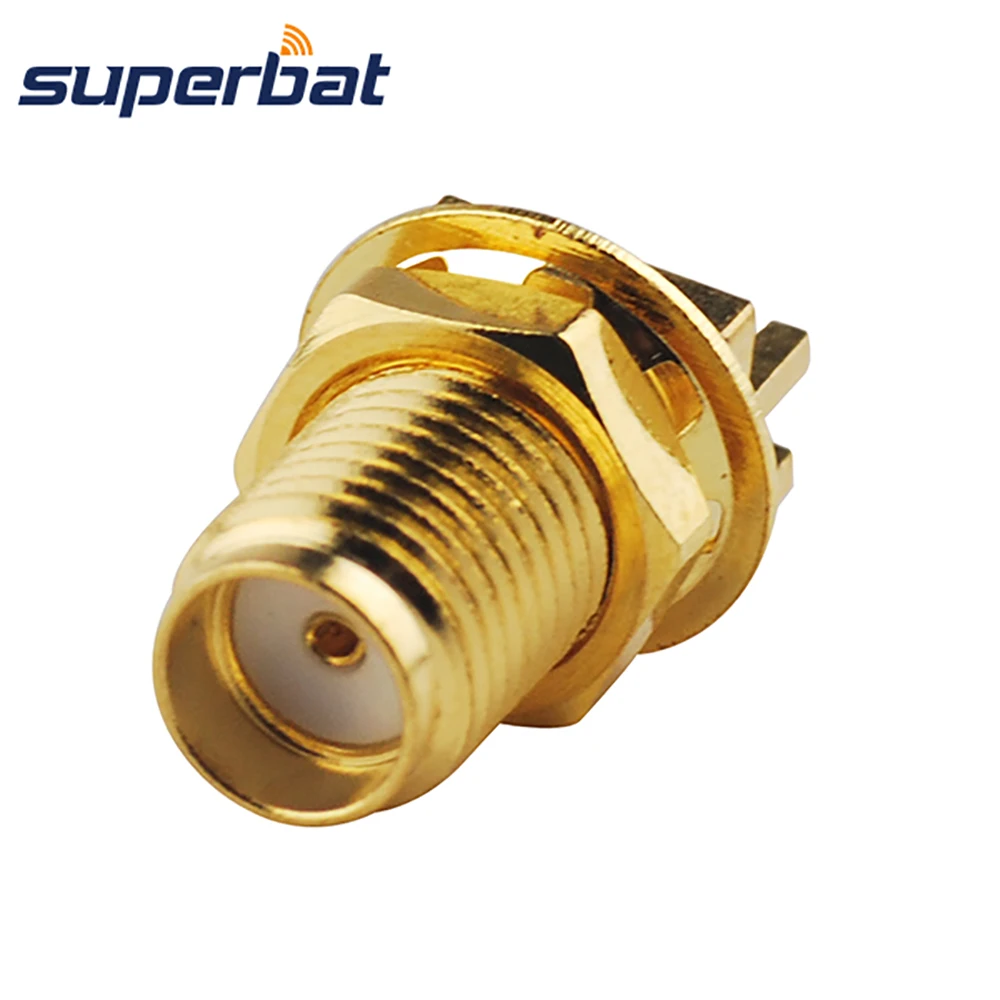 Концевой штекер Superbat SMA для монтажа печатной платы короткий коаксиальный