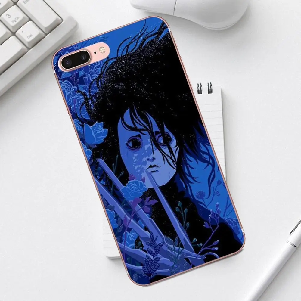 Qdowpz TPU печать для iPhone X XS Max XR 4 4S 5 5C SE 6 6S 7 8 Plus Galaxy A3 A5 J1 J3 J5 J7 2017 Lover Edward Scissorhands |