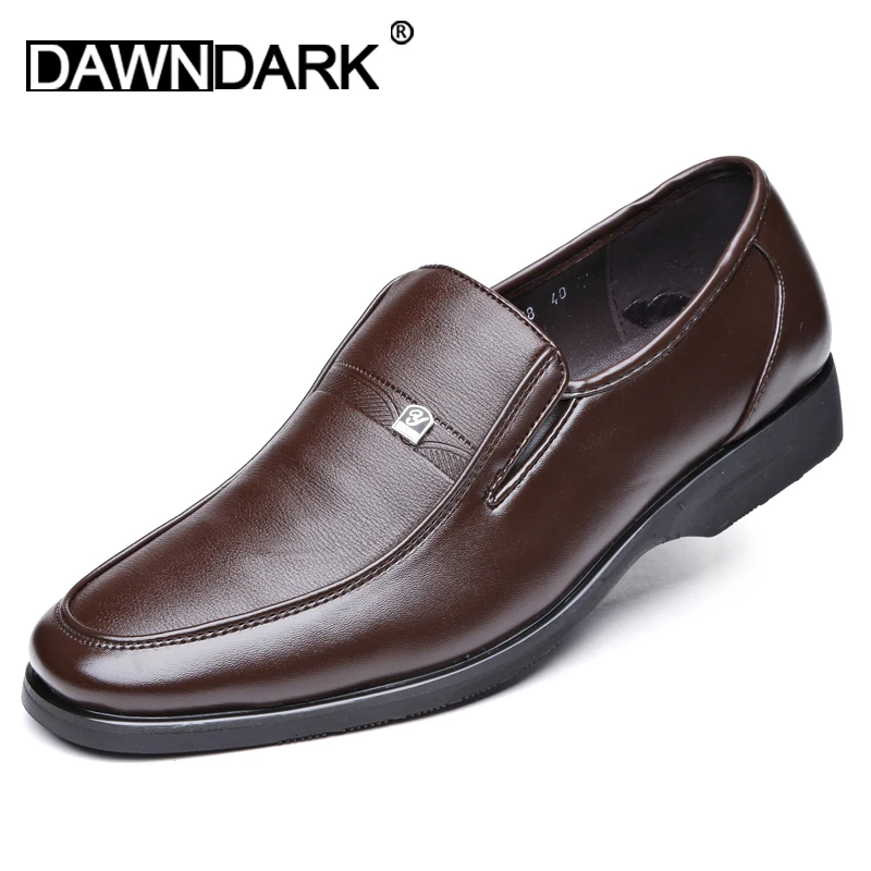 Men Leather Casual Shoes Slip on Man Flat Moccasins Fashion Brand Spring Summer Luxury Split Loafers Brown Black | Обувь
