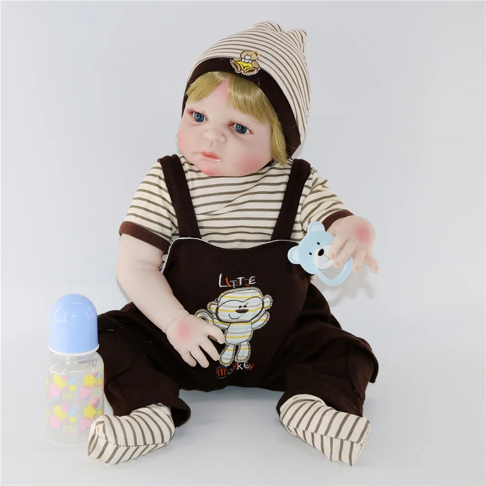 NPK 22 дюйма Bebe живой Reborn Bonecas ручная работа Реалистичная кукла Baby Doll для мальчиков