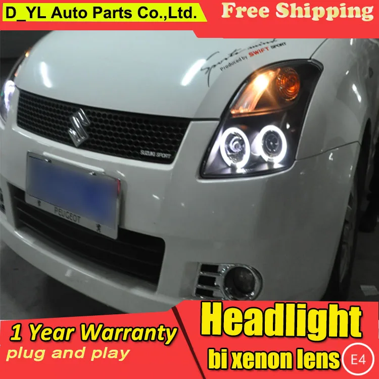 D_YL автомобильный Стайлинг для Suzuki Swift фары 2005-2011 Swift светодиодный фары DRL Объектив двойной луч H7 HID Ксеноновые би ксеноновые линзы