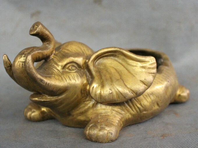 Песня voge gem S2513 китайская медная фольклорная животные FengShui слон богатства Heffalump