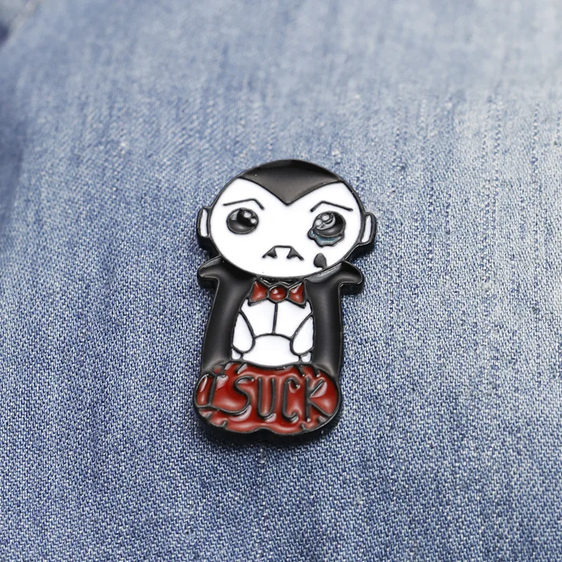 Высокое качество мультфильм милый ретро Мода вампир сплав брошь значок