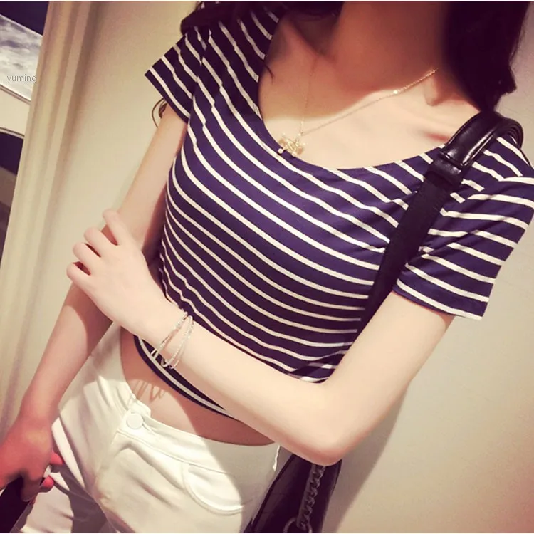 Новое поступление летом 2015 дамы женщин о образным вырезом с коротким рукавом