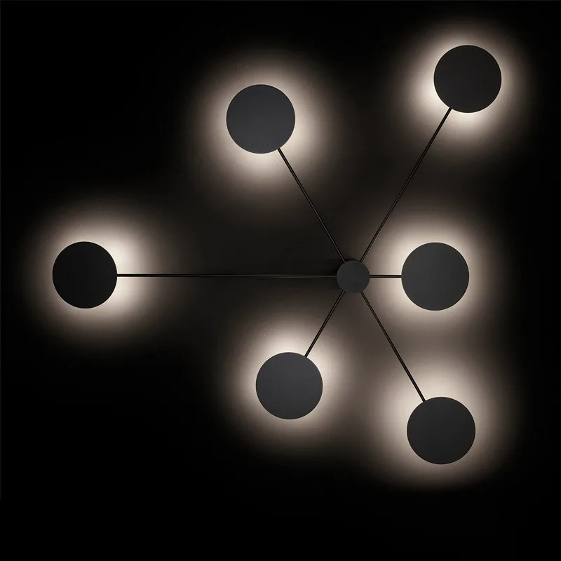 

Nordic Creative Postmodern led wall lamp Simple art living room lights atmosphere hallway cafe decoration lights free shipping