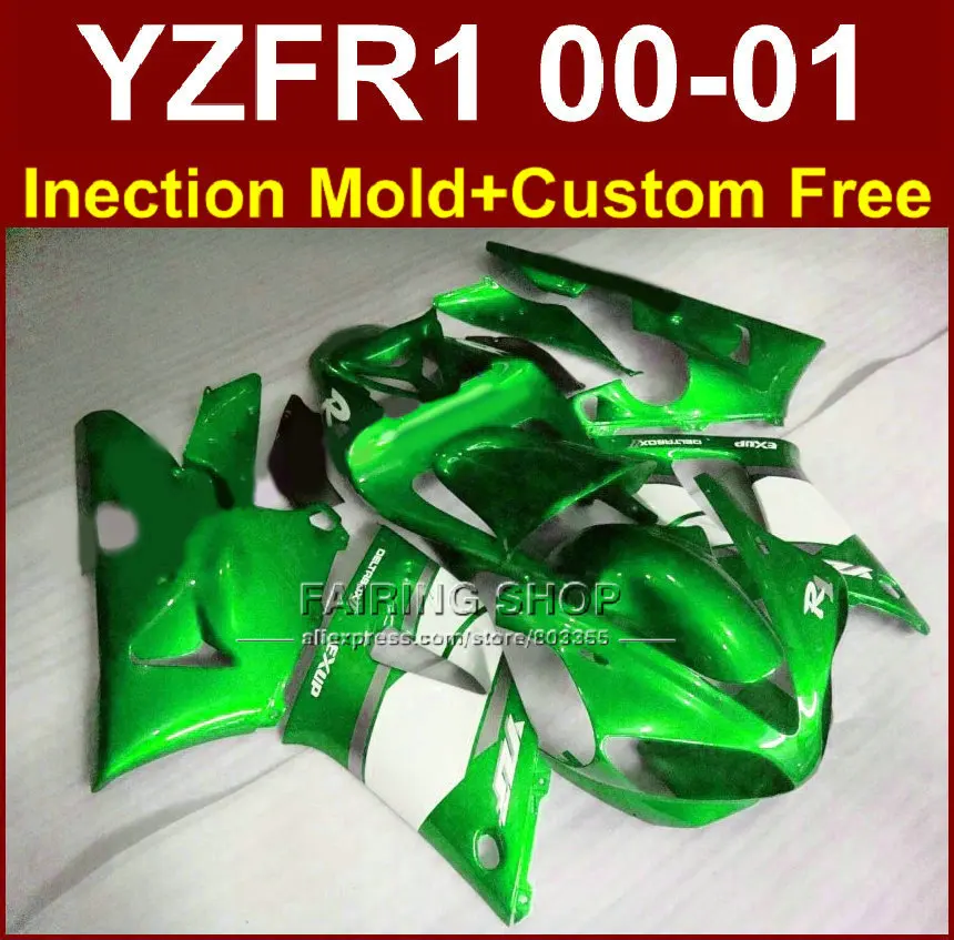 Обтекатели Green EXUP на заказ для YAMAHA YZFR1 2000 2001 yzf 1000 YZF R1 00 01 из АБС-пластика кузов